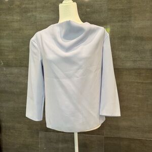 Emporio Armani Soft Blue Cowl Neck Blouse